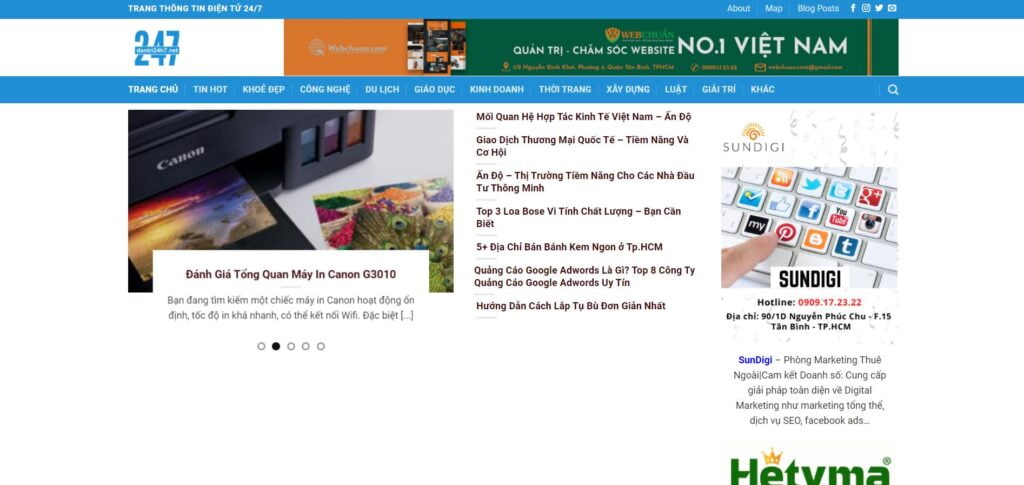 thiết kế web tin tức