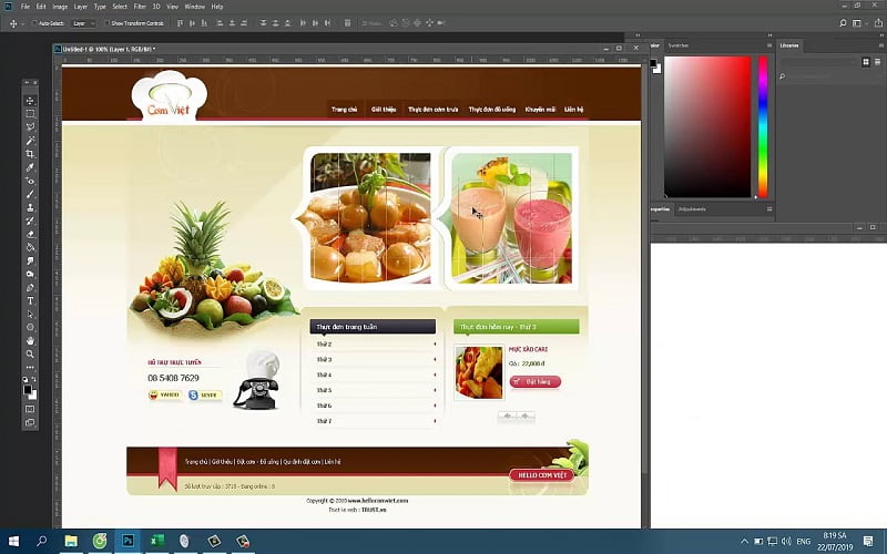 thiết kế web bằng photoshop